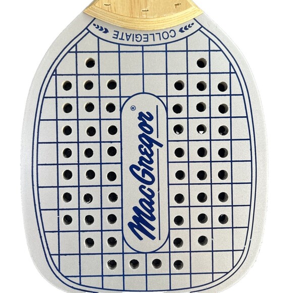 MacGregor LOT Of 2 Collegiate Paddleball Racquets 7 Ply Laminated 9mm wood - Picture 4 of 8